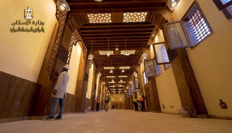 جانب من أعمال ترميم منزل زينب خاتون