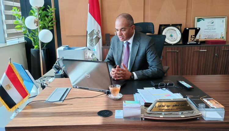 جانب من الاجتماع عبر تقنية الفيديو كونفرانس