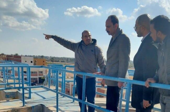 رئيس جهاز مدينة النوبارية يقوم بزيارة تفقدية لمحطة تنقية مياه الشرب