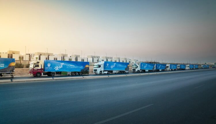 «مؤسسة الجود» تطلق القافلة الاغاثية الـ 11 لغزة بـ 26 الف كرتونة مواد غذائية