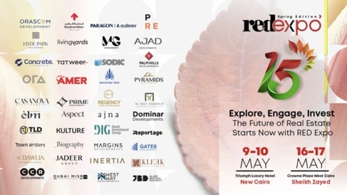 انطلاق معرض «RED EXPO 15» بمشاركة أكثر من 40 شركة تطوير عقاري كبرى في مصر..السبت 9 مايو